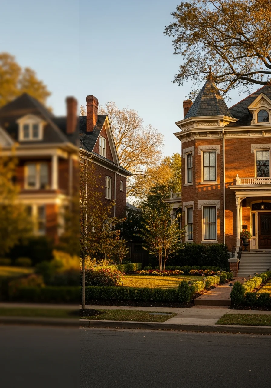 Nashville neighborhood property showing varied architectural styles and community character.